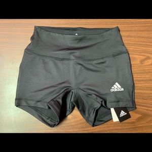 NEW! Adidas 4 inch Short Tight Black Women Shorts
